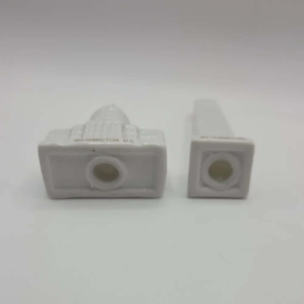 Salt And Pepper Shakers Vintage White and Gold Whitehouse